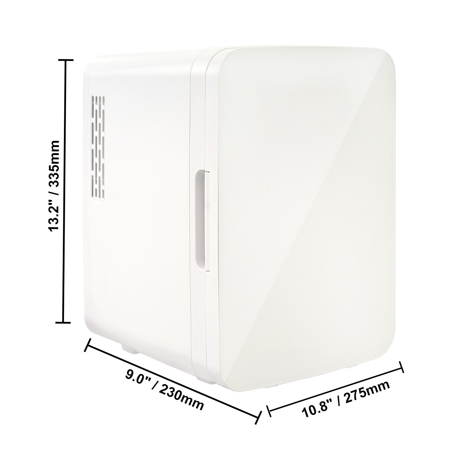 Vevor Mini Fridge,10L 12 Can Luxury Skin Care Refrigerator,  Small Beverage Fridges For Bedroom Office Dorm Car Travel,  AC DC Cooler & Heat For Foods, Drink, Breast Milk Storage & Chill, White